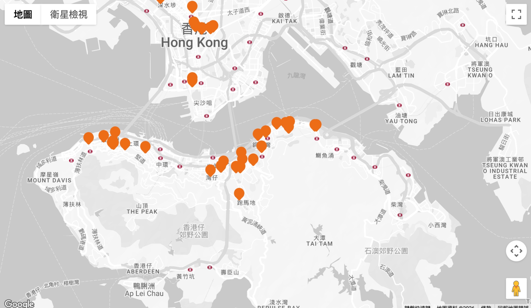 Owl Square 全港據點分佈地圖